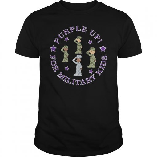 PURPLE UP FOR MILITARY KIDS TSHIRT