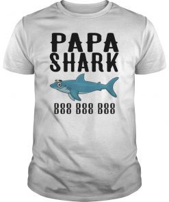 Papa Shark T Shirt Fathers Day