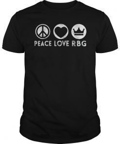 Peace Love RBG T-Shirt Ruth Bader Ginsburg Gifts Peace Sign