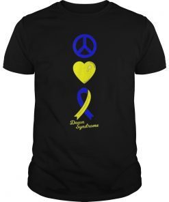 Peace Sign World Down Syndrome Day T Shirt Women Kids