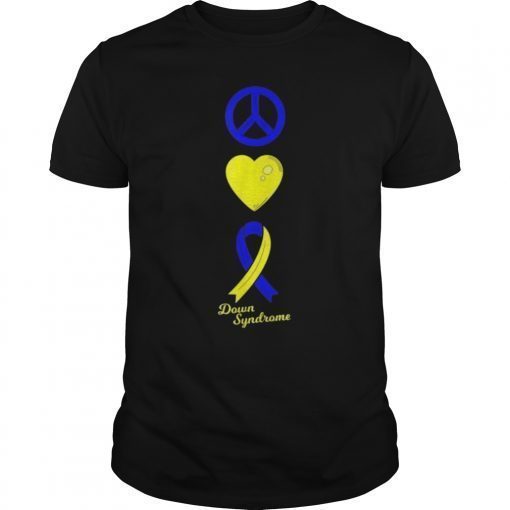 Peace Sign World Down Syndrome Day T Shirt Women Kids