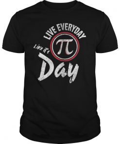 Pi Day Live Everyday Like It's Pi Day Distressed T-Shirt