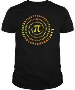 Pi Day Shirt Spiral Pi Math T-shirt for Pi Day 3