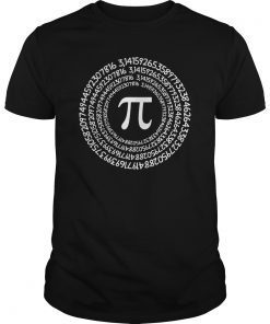 Pi Day Spiral Novelty T Shirt Gift Men Student Teacher