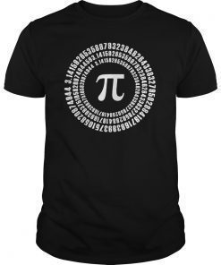Pi Spiral Novelty Pi-Day Nerd Mathematician Gift T-Shirt