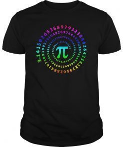 Pi Spiral Novelty Shirt for Pi Day - Pi Day Math T-shirt
