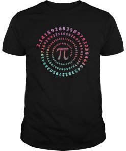 Pi Spiral Novelty Shirt for Pi Day T - Pi Day Math T-shirt
