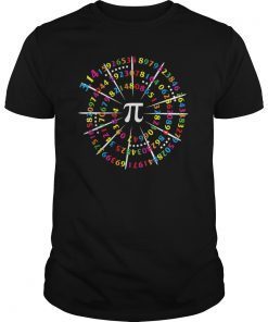 Pi Spiral T Shirt For Pi Day Tee Pi Colorful Teacher Student