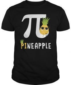 Pineapple Emoji-Sunglasses Pi Day Funny Math Geek Nerd Shirt