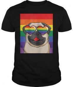 Pug Gay Pride Flag LGBT Pug Pride Funny Pug Lover Shirt