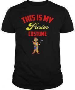 Purim T-shirt This Is My Purim Costume Men Women Washable