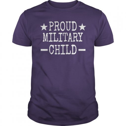 Purple Proud Military Child Shirt