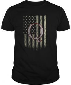 Q-anon Where We Go One We Go All T-Shirt USA Flag WWG1WGA