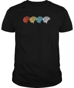 Retro Brain T-Shirt Neuroscience Distressed Science Gift