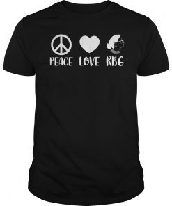 Ruth Bader Ginsburg T-Shirt Peace Love RBG Peace Sign Gifts
