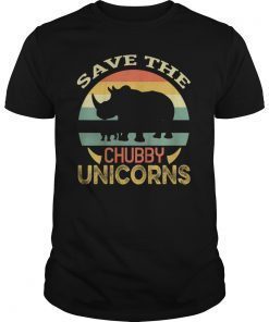 Save The Chubby Unicorns Vintage Retro T-Shirt