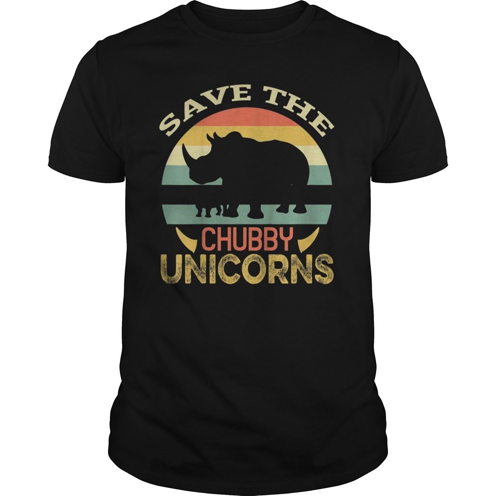 save chubby unicorns t shirt