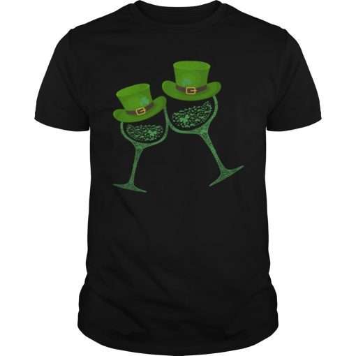 Shamrocks Clover Wine Glass St Patricks Day Hat Shirt