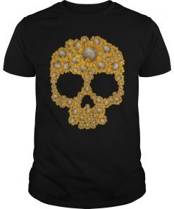 Skull Sunflowers Unique Gift Shirt