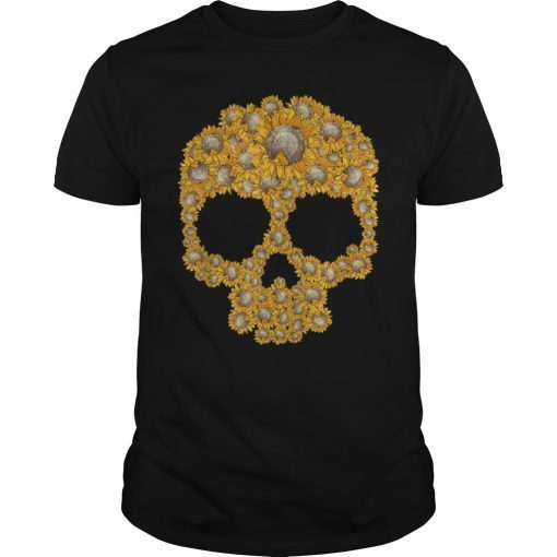 Skull Sunflowers Unique Gift Shirt