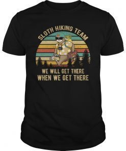 Sloth hiking team Funny vintage t-shirt gift for sloth lover
