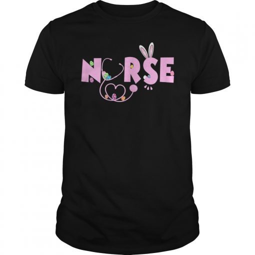 Stethoscope Nurse Tail Easter Bunny T-Shirt