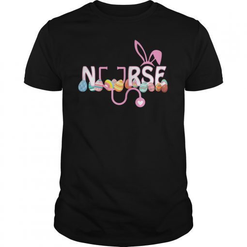 Stethoscope Nurse Tail Funny Easter Bunny Shirt