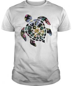 Summer T-Shirts for Family Members Sea Flower Turtle