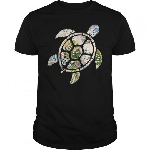 Summer for Family Members Sea Flower Turtle Shirt