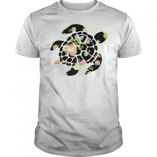 Summer for Family Members Sea Flower Turtle Shirt