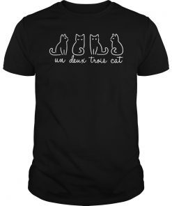 Un Deux Trois Cat Funny Lover Cat T-Shirt