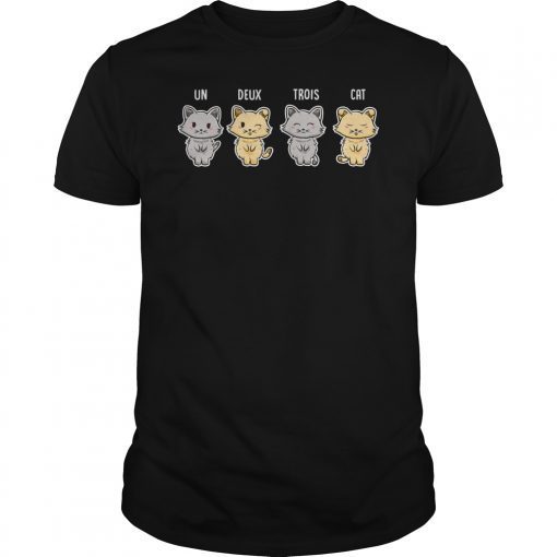 Un Deux Trois Cat Shirt French Kawaii Cats Kittens for Kids