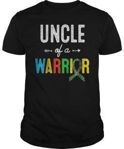 Uncle Of A Warrior Autism Awareness Support T-Shirt