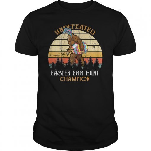 Undefeated Easter Egg Hunt Champion Bigfoot Easter Shirt