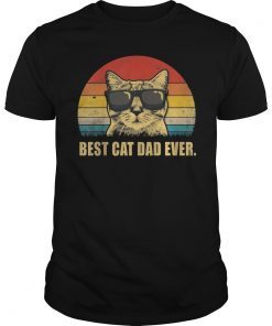 Vintage Best Cat Dad Ever Shirts Cat Daddy Father Gift Men