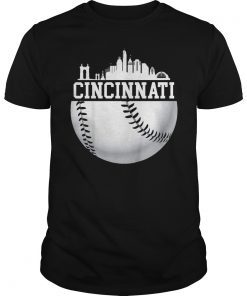 Vintage Downtown Cincinnati Shirt Baseball Retro Ohio State