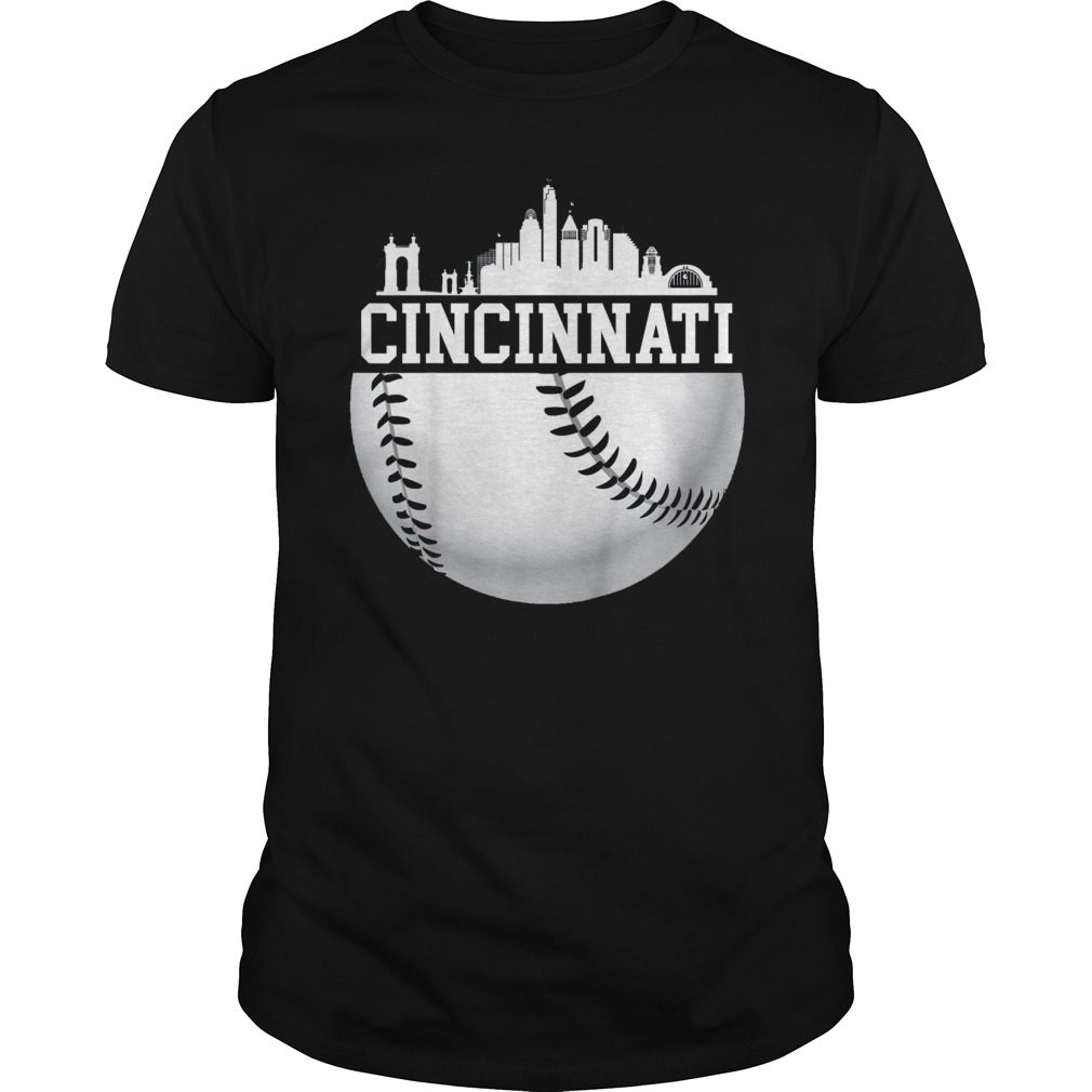 Vintage Downtown Cincinnati Shirt Baseball Retro Ohio State Hoodie Tank ...