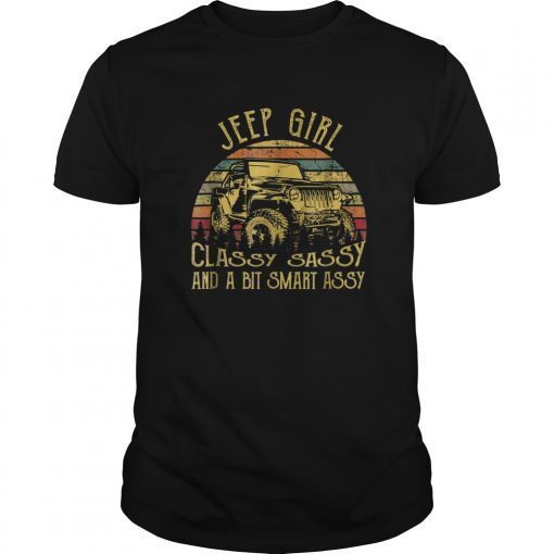 Vintage Jeep Girl Classy Sassy And A Bit Smart Assy T-Shirt