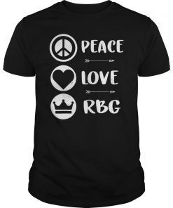 Vintage Peace love RBG Tshirt Ruth Bader Ginsburg Shirt