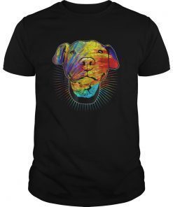 Whimsical Artistic Psychedelic Pitbull Shirt