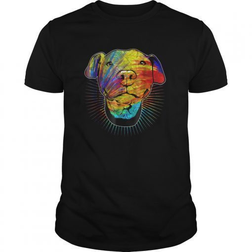 Whimsical Artistic Psychedelic Pitbull Shirt