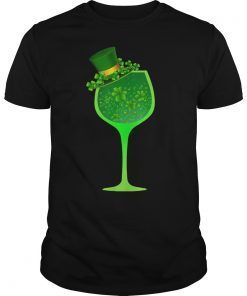 Wine Glass Top Hat Irish Drinking Shirt