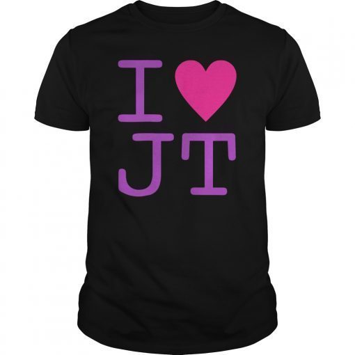 Womens I Love JT Heart Funny JT Gift T-Shirt