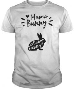 Womens Mama Bunny Easter T-Shirt