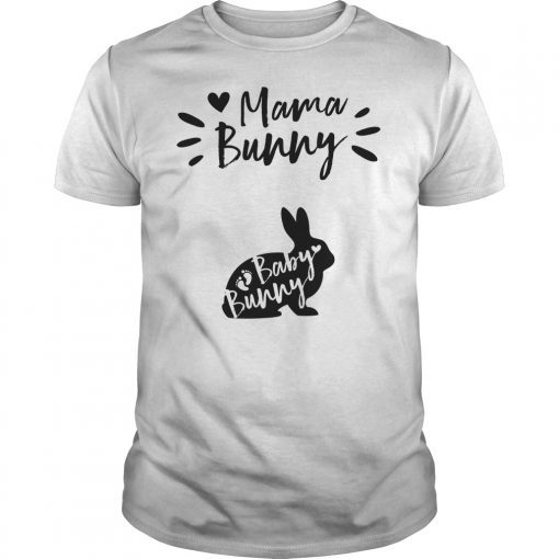 Womens Mama Bunny Easter T-Shirt