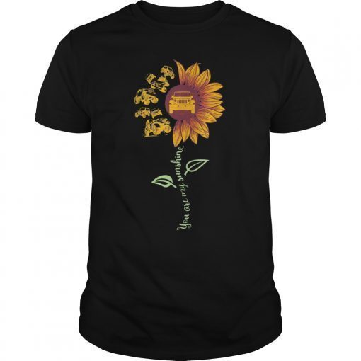 Womens My Sunshine-Jeep-Sunflower T-shirt Jeep-Lovers Gifts