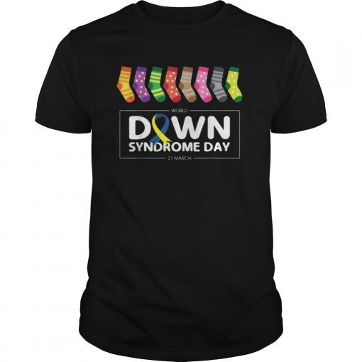 World Down Syndrome Day Awareness Socks T Shirt 21 March Tee