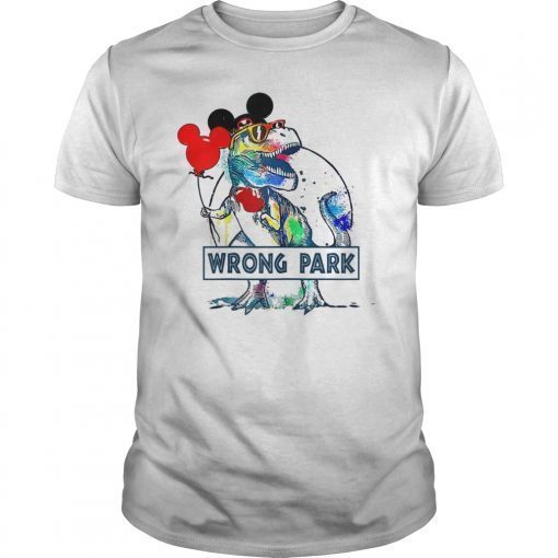 Wrong Park T Shirt Funny Dinosaur Wrong Park T Shirt