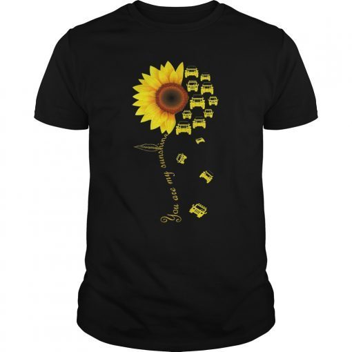 You Are My Sunshine Sunflower Jeep Tee Shirt