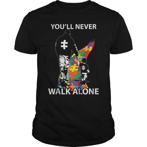 You'll Never Walk Alone Shirt Puzzle Pieces Autism Awareness